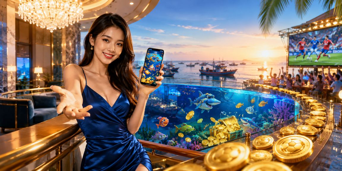 Người chơi casino trên điện thoại tại bãi biển Mũi Né với giao diện game trực tuyến